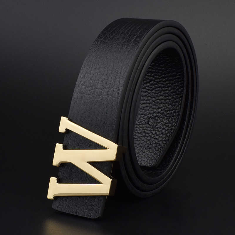 Men's Belts Luxury Genuine Leather Brand Smooth Buckle w Letter Gold Black Famous Designer Cowskin Strap Wide Belt Luxe Marque Q0630
Men's Belts Luxury Genuine Leather Brand Smooth Buckle w Letter Gold Black Famous Designer Cowskin Strap Wide Belt Luxe Marque Q0630