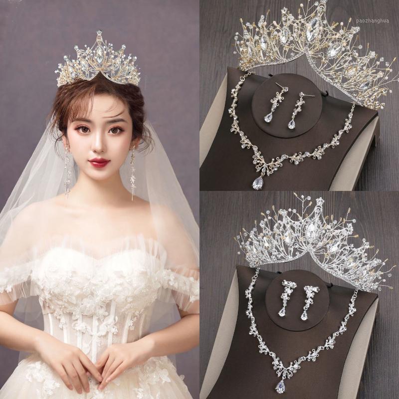 Baroque Crystal Water Drop Bridal Jewelry Sets Rhinestone Tiaras Crown Necklace Earrings For Bride Wedding Set, Silver
Baroque Crystal Water Drop Bridal Jewelry Sets Rhinestone Tiaras Crown Necklace Earrings For Bride Wedding Set, Silver