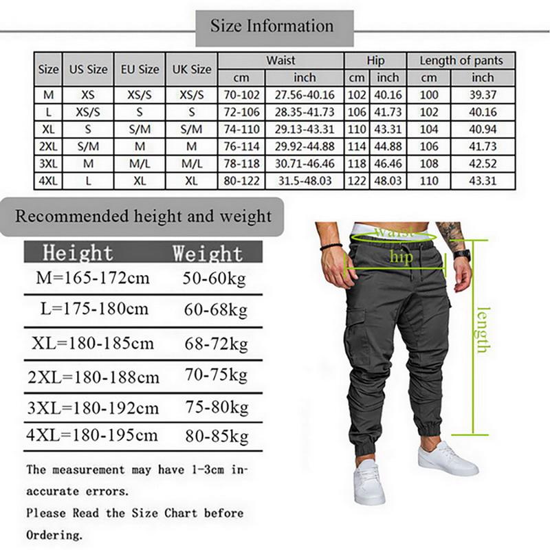 Autumn Men Pants Hip Hop Harem Joggers 2021 Male Trousers Mens Solid Multi-pocket Sweatpants M-4XL Men's