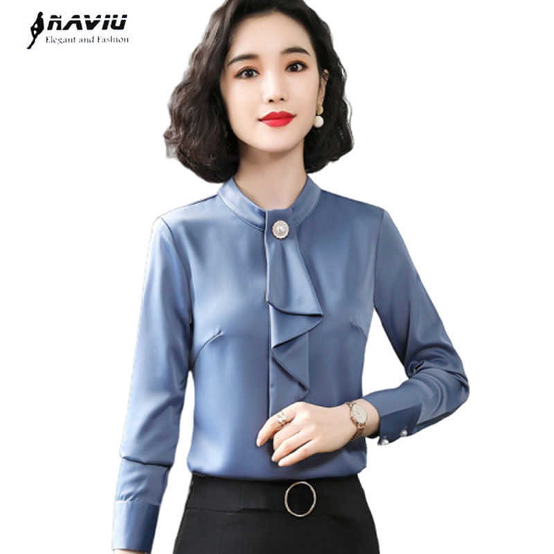 Satin Chiffon Shirt Women Spring Clothes Long Sleeve Bow Blouses Office Ladies Temperament Work Tops 210604, White
Satin Chiffon Shirt Women Spring Clothes Long Sleeve Bow Blouses Office Ladies Temperament Work Tops 210604, White