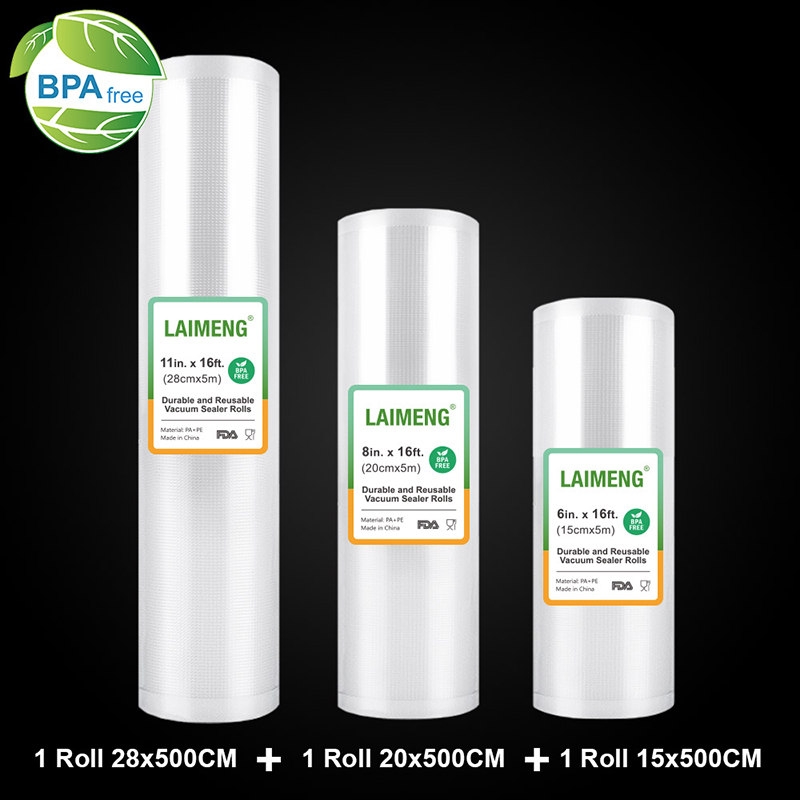 LAIMENG Vacuum Packaging Rolls Vacuum Sealer Bags Storage Bags Food Bag for Vacuum Food Packing Machine Sous Vide 3 Rolls R133
LAIMENG Vacuum Packaging Rolls Vacuum Sealer Bags Storage Bags Food Bag for Vacuum Food Packing Machine Sous Vide 3 Rolls R133
