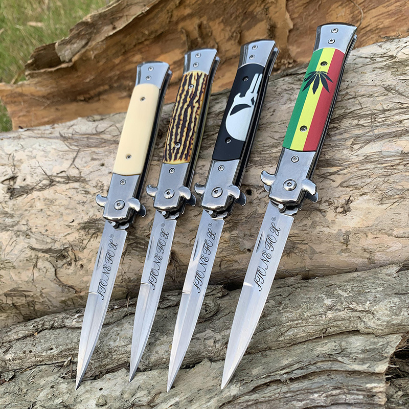8.9inch automatic knives Tactical Folding Knife 440C Resin/Wood Handle auto Camping Hunting Survival edc hiking tool
8.9inch automatic knives Tactical Folding Knife 440C Resin/Wood Handle auto Camping Hunting Survival edc hiking tool
