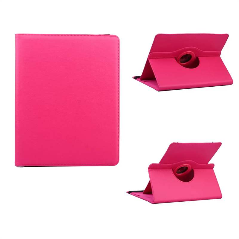 Universal 360 Degree Rotation PU Leather Stand Tablet Cover Case For 7 8 9 10 Inch Protective Solid Colour Wallet Flip Case