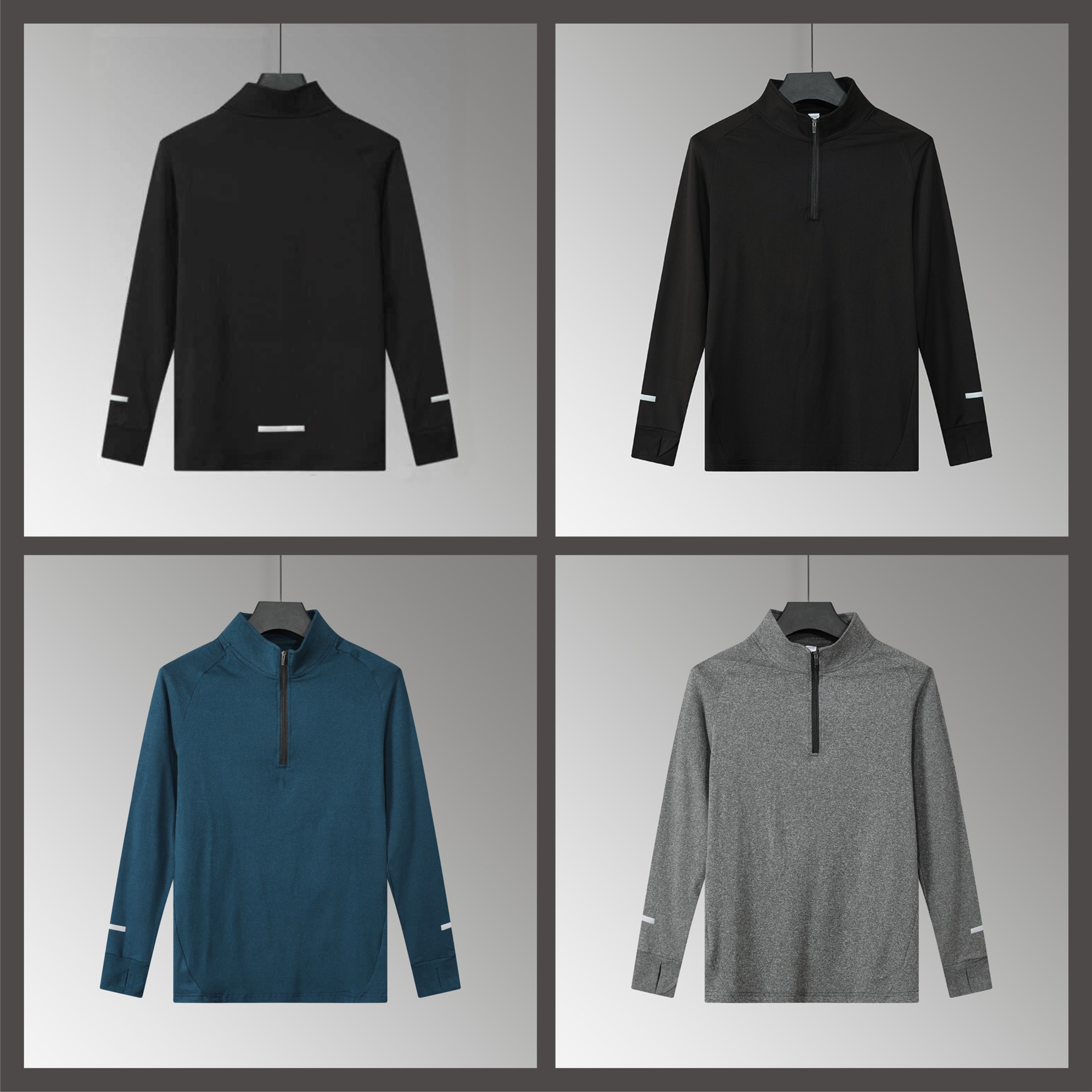 2021 Men Half zip Stand Collar Sweatshirt Outdoor T Shirts Pullover Adult Long Sleeved Athletic Shirt Fashion Style Loose Breathable Clothing -3XL #527, Grey
2021 Men Half zip Stand Collar Sweatshirt Outdoor T Shirts Pullover Adult Long Sleeved Athletic Shirt Fashion Style Loose Breathable Clothing -3XL #527, Grey