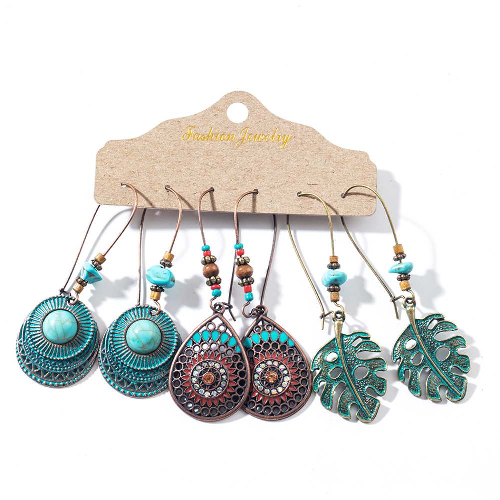 Multiple Boho Ethnic Dangle Earrings for Women Female Fashion Women's Ornament Charm Jewelry Accessories