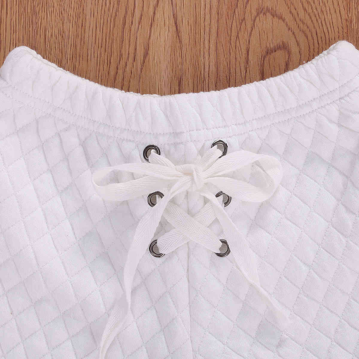 1-5Y Summer Toddler Child Kids Girls Clothes Sets Pearl Heart Print T-shirts Bandage Shorts Outfits Costumes 210515