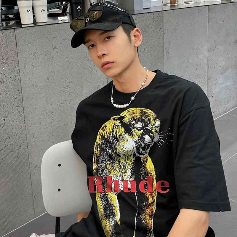 Factory Outlet Brand Ins Rhu T shirt High version rhude leopard cougar fashion fog high street hip hop Street men' and women' Short, Black
Factory Outlet Brand Ins Rhu T shirt High version rhude leopard cougar fashion fog high street hip hop Street men' and women' Short, Black