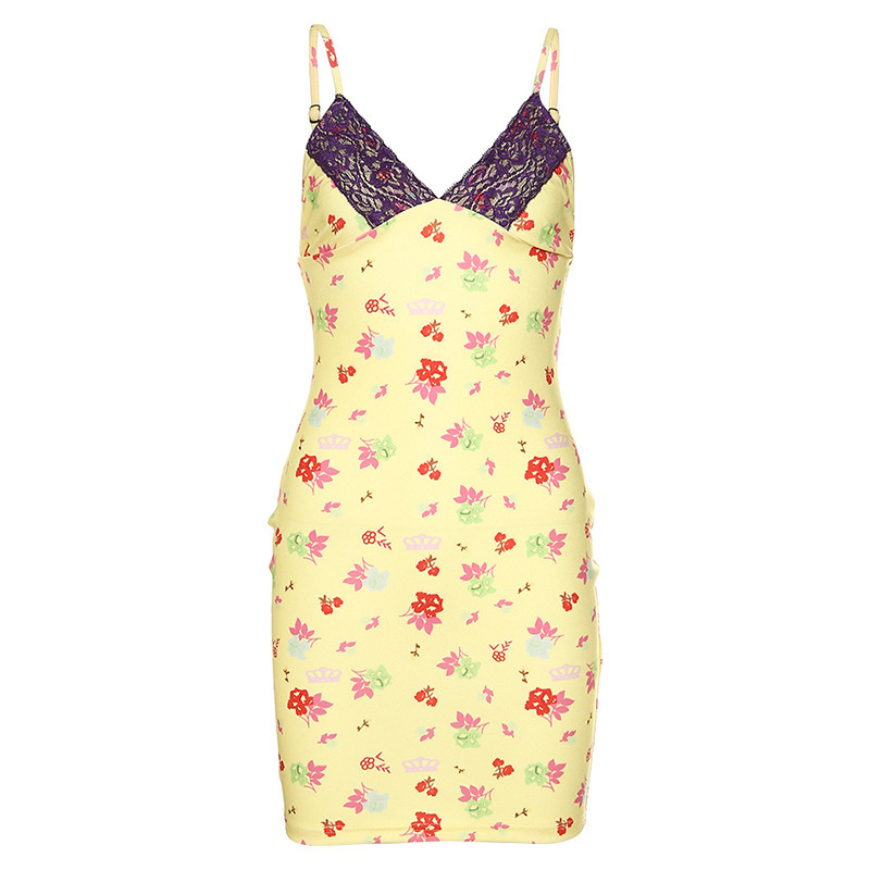Paris Girl Summer Women Spaghetti Strap Dresses Sexy V -Neck Bag Hip Backless Lace Print Slim Dress 210524, Yellow
Paris Girl Summer Women Spaghetti Strap Dresses Sexy V -Neck Bag Hip Backless Lace Print Slim Dress 210524, Yellow