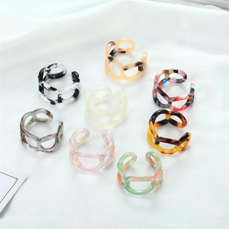 Fashion leopard print Resin Acrylic Hollow Chain Ring For Women Colourful Geometric Rings Jewelry Gifts, Silver
Fashion leopard print Resin Acrylic Hollow Chain Ring For Women Colourful Geometric Rings Jewelry Gifts, Silver