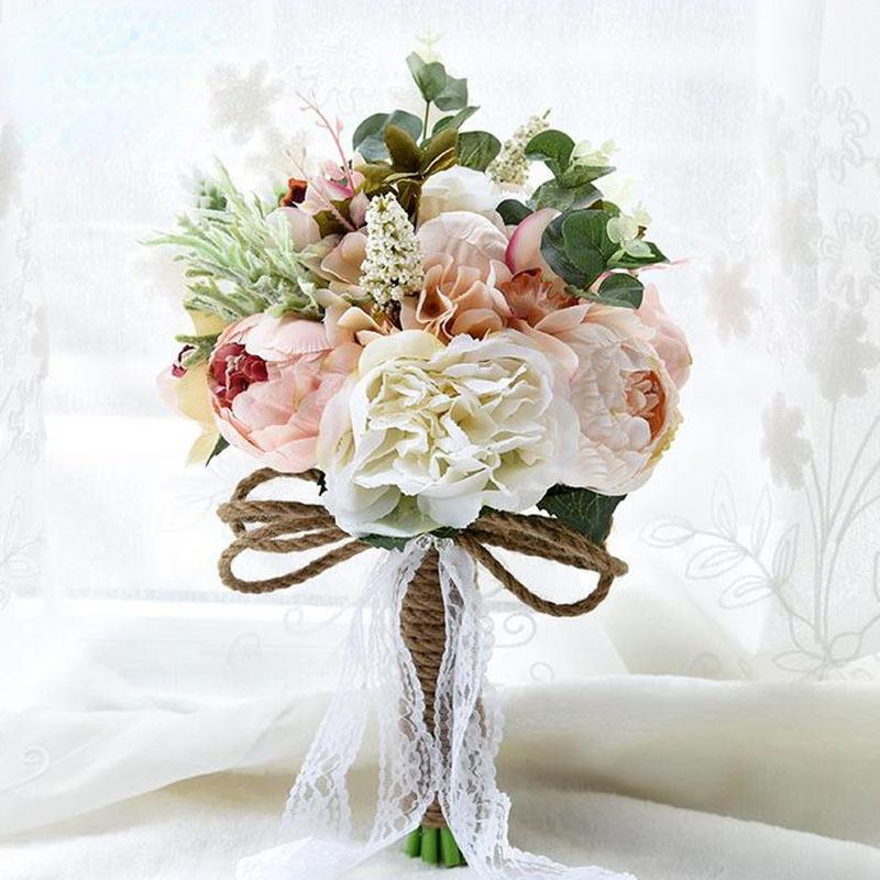 Decorative Flowers & Wreaths White Peony Artificial Flower Wedding Bouquets For Brides Lace Brooch Weeding Decoration
Decorative Flowers & Wreaths White Peony Artificial Flower Wedding Bouquets For Brides Lace Brooch Weeding Decoration