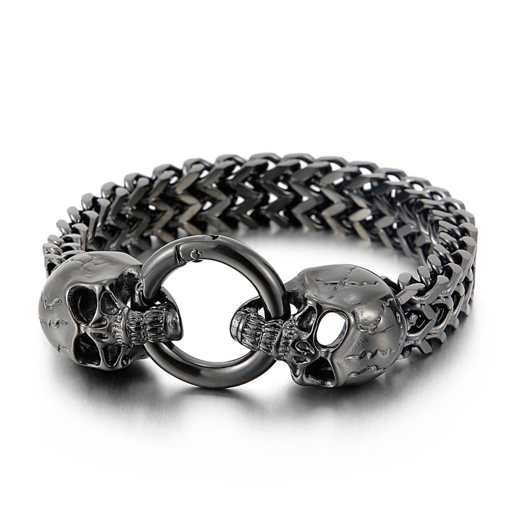 KALEN Punk Stainless Steel Skull Charm Bracelet Men Mesh Chain Bangle Man Jewelry Accessoriess
KALEN Punk Stainless Steel Skull Charm Bracelet Men Mesh Chain Bangle Man Jewelry Accessoriess