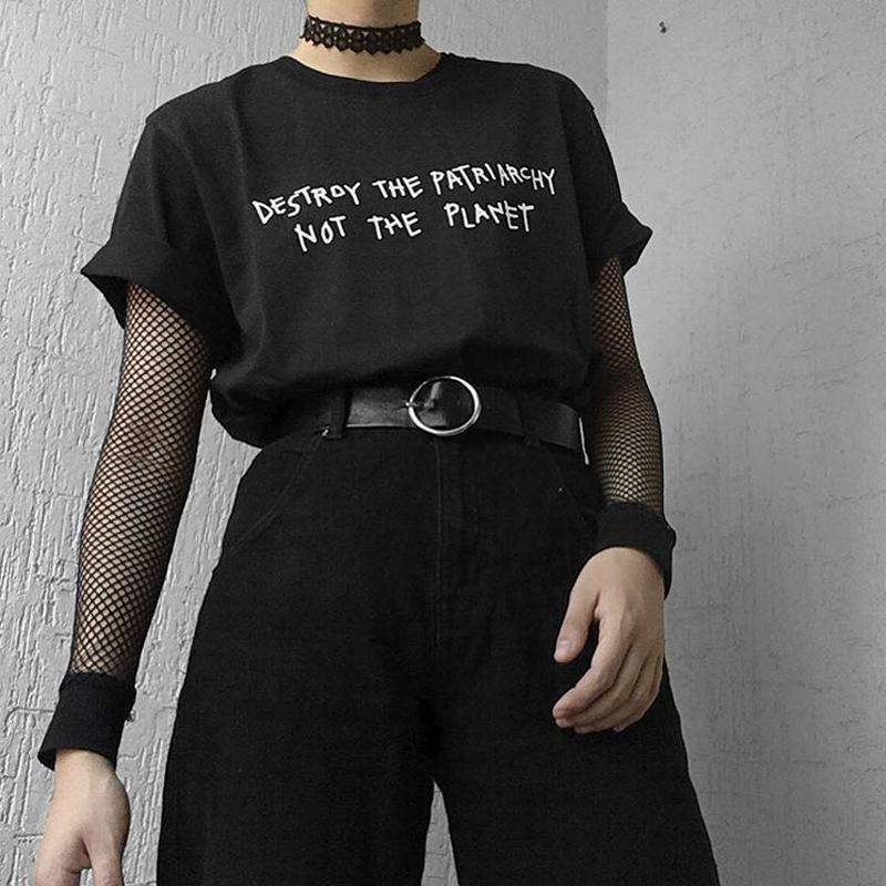 Women's T-Shirt Aesthetic Destroy Patriarchy Women T Shirt Grunge Gothic Graphic Tee Cotton Short Sleeve Egirl Slogan Tumblr Summer Clothes, Black
Women's T-Shirt Aesthetic Destroy Patriarchy Women T Shirt Grunge Gothic Graphic Tee Cotton Short Sleeve Egirl Slogan Tumblr Summer Clothes, Black