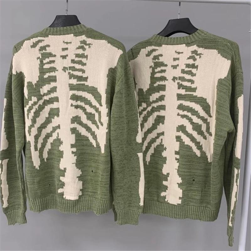 Hiphop Loose KAPITAL Skeleton Bone Printing Sweater Men Woman High Quality Crewneck Vintage Green Sweatshirts Men' Sweaters
Hiphop Loose KAPITAL Skeleton Bone Printing Sweater Men Woman High Quality Crewneck Vintage Green Sweatshirts Men' Sweaters