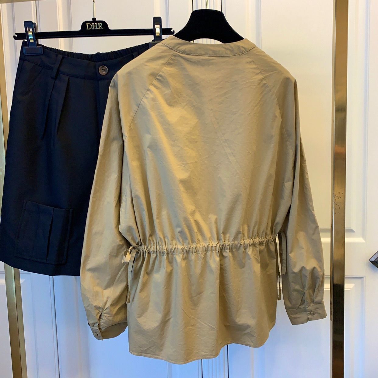 Nomikuma Women Blouses Causal Side Lace Up Split Top Shirts Spring New Long Sleeve O-neck Blusas Feminimos 6E022 210427