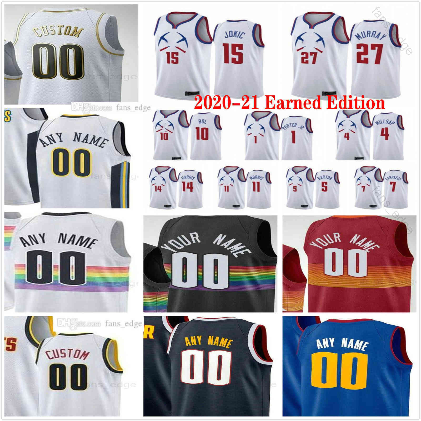 2021 Earned Edition Printed Aaron 50 Gordon 15 Jokic Jamal 27 Murray Nikola 1 Porter Jr. Facundo 7 Campazzo Denver Men Nuggets Woman Kids Yo, Black;red
2021 Earned Edition Printed Aaron 50 Gordon 15 Jokic Jamal 27 Murray Nikola 1 Porter Jr. Facundo 7 Campazzo Denver Men Nuggets Woman Kids Yo, Black;red