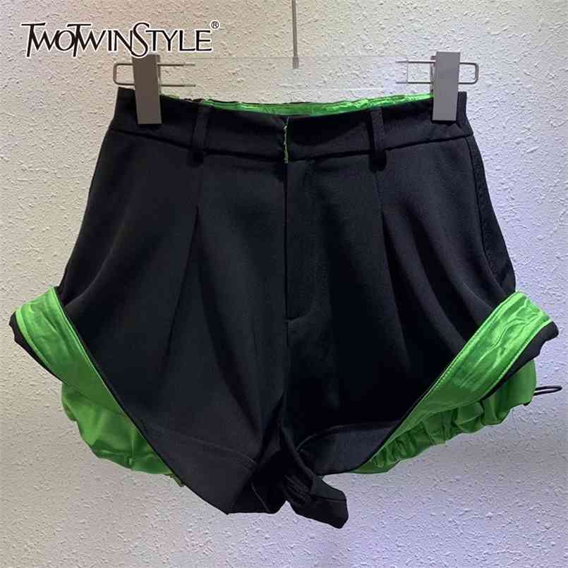 Casual Hit Color Short For Women High Waist Drawstring Loose Streetwear Shorts Female Fashion Clothing Summer 210521, Black
Casual Hit Color Short For Women High Waist Drawstring Loose Streetwear Shorts Female Fashion Clothing Summer 210521, Black