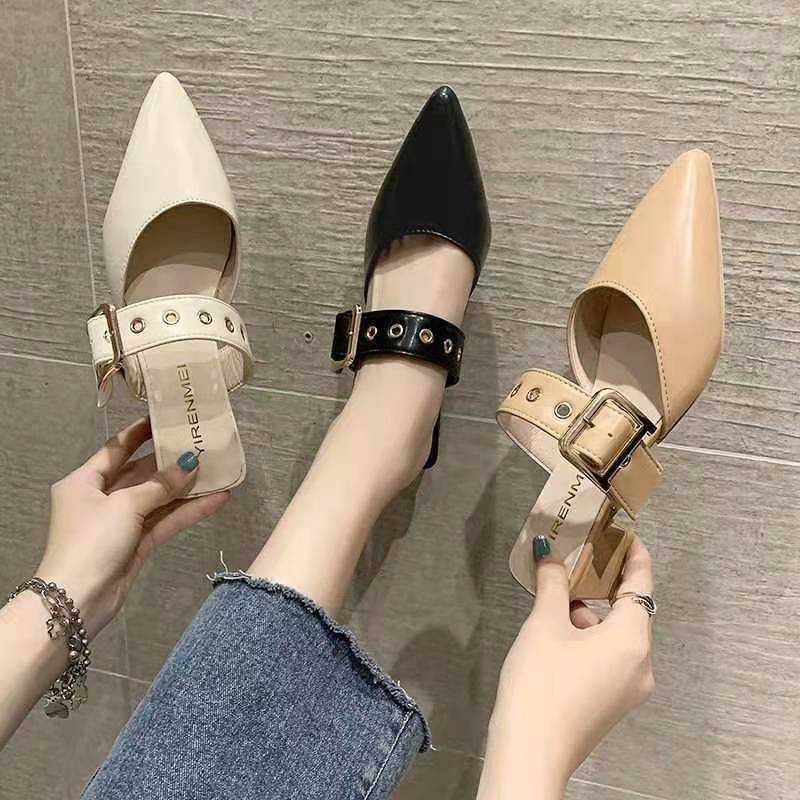 Classic luxury Women Elegant Summer Mules Ladies Closed Toe Leather Casual Shoes Woman Fashion Metal Buckle Female Pointed Designer Paris, Black
Classic luxury Women Elegant Summer Mules Ladies Closed Toe Leather Casual Shoes Woman Fashion Metal Buckle Female Pointed Designer Paris, Black