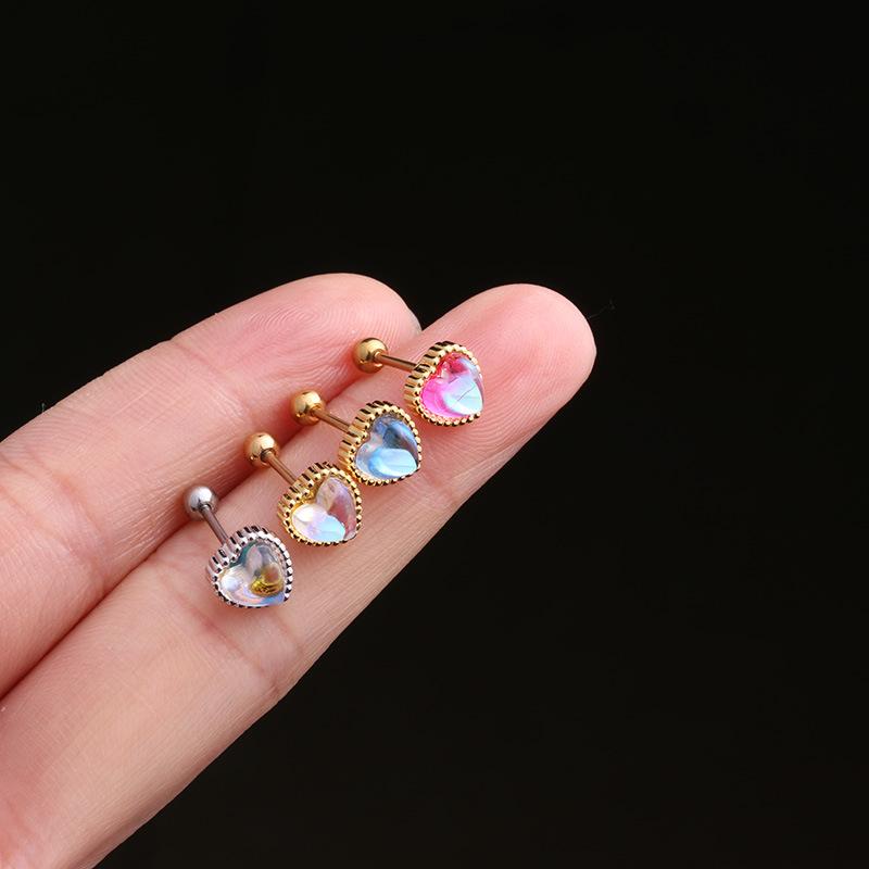 Stud 1PC 20G Pink Blue Moonstone Heart Cartilage Earring Cubic Zirconia Tragus Conch Screw Back Piercing Jewelry
Stud 1PC 20G Pink Blue Moonstone Heart Cartilage Earring Cubic Zirconia Tragus Conch Screw Back Piercing Jewelry