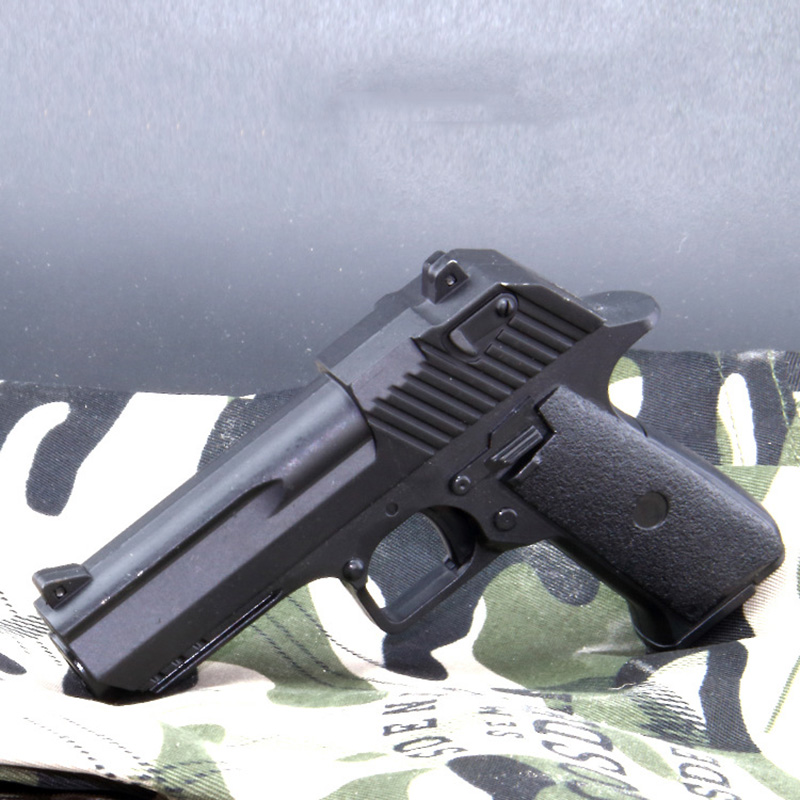 MINI Alloy Pistol Desert Eagle Colt Toy Gun Model Shoot Soft Bullet For Adults Collection Kids Gifts