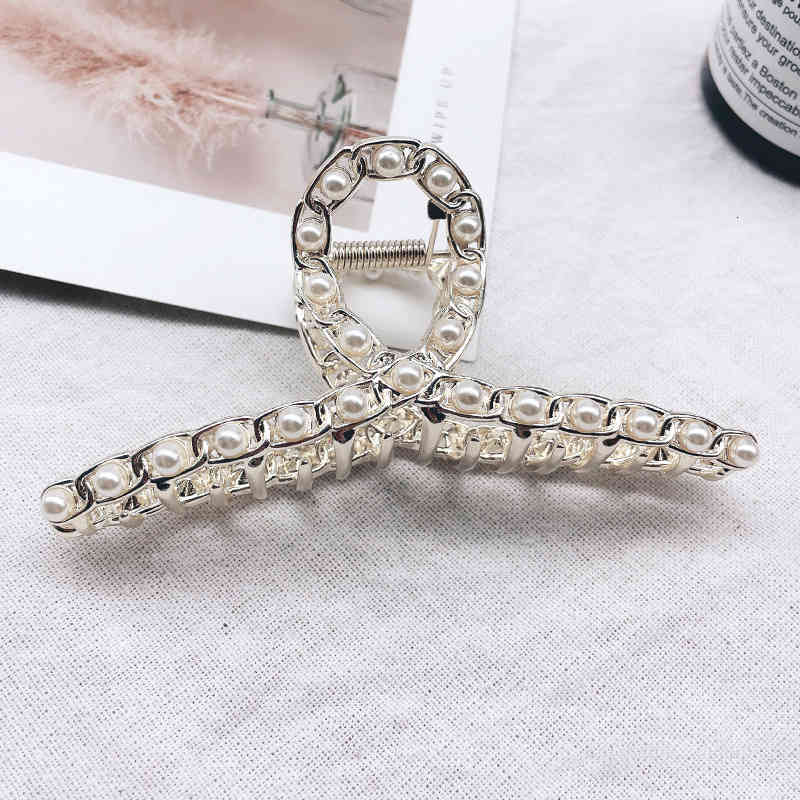 Hair Accessories Jewelry Korea Dongdamen pin Banana Clip Back of Head Horizontal Grasping pin Vertical pin Female Pearl Coil Ornament