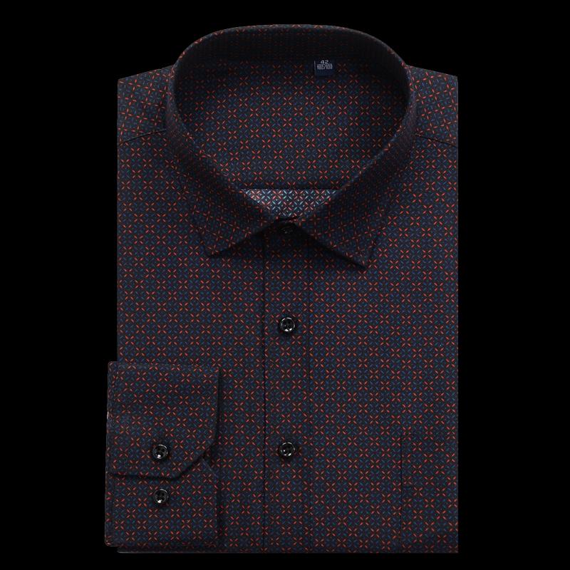 7XL 8XL 9XL 10XL Fashion Loose Long Sleeve Shirt 2021 Spring Brand Classic Geometric Print Men's Casual Shirts