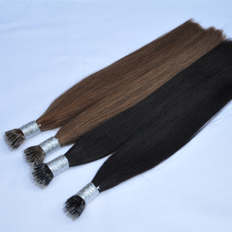 Genuis quality 240g 300Strands Nano ring European nano ring hair extension 16 18 20 22 inch Brazilian human hair