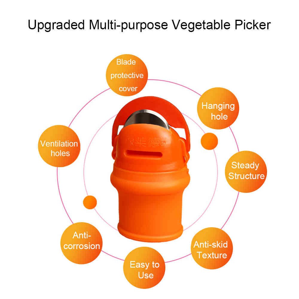 Thumb Knife Kitchen Garden Finger Cutter Finger Protector Fruit and Vegetable Picker for Quickly Cutting Vegetables Plant Orange