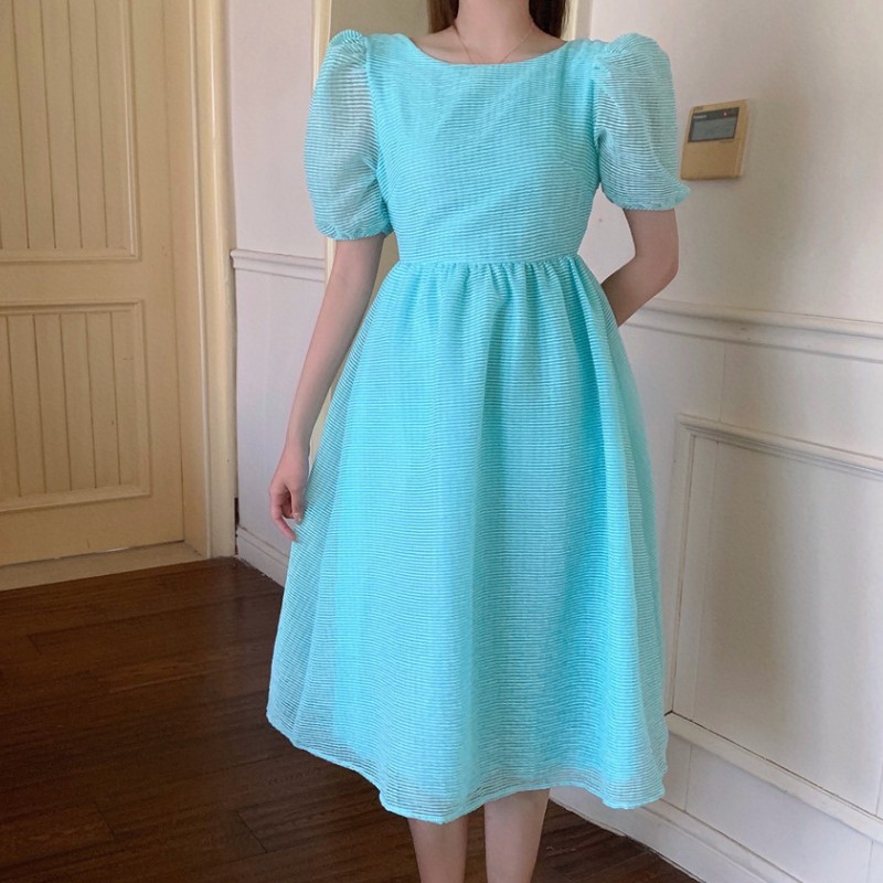 Summer Women Solid Puff Sleeve Korean Style Fairy Dress Sexy Backless Kawaii Elegant Vintage Party Dress 210518, Photo color
Summer Women Solid Puff Sleeve Korean Style Fairy Dress Sexy Backless Kawaii Elegant Vintage Party Dress 210518, Photo color