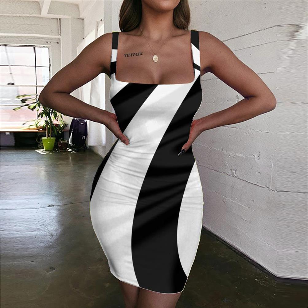 black and white stripe women dresses sundress abstract clothing mini evening vintage beach, Black;gray
black and white stripe women dresses sundress abstract clothing mini evening vintage beach, Black;gray