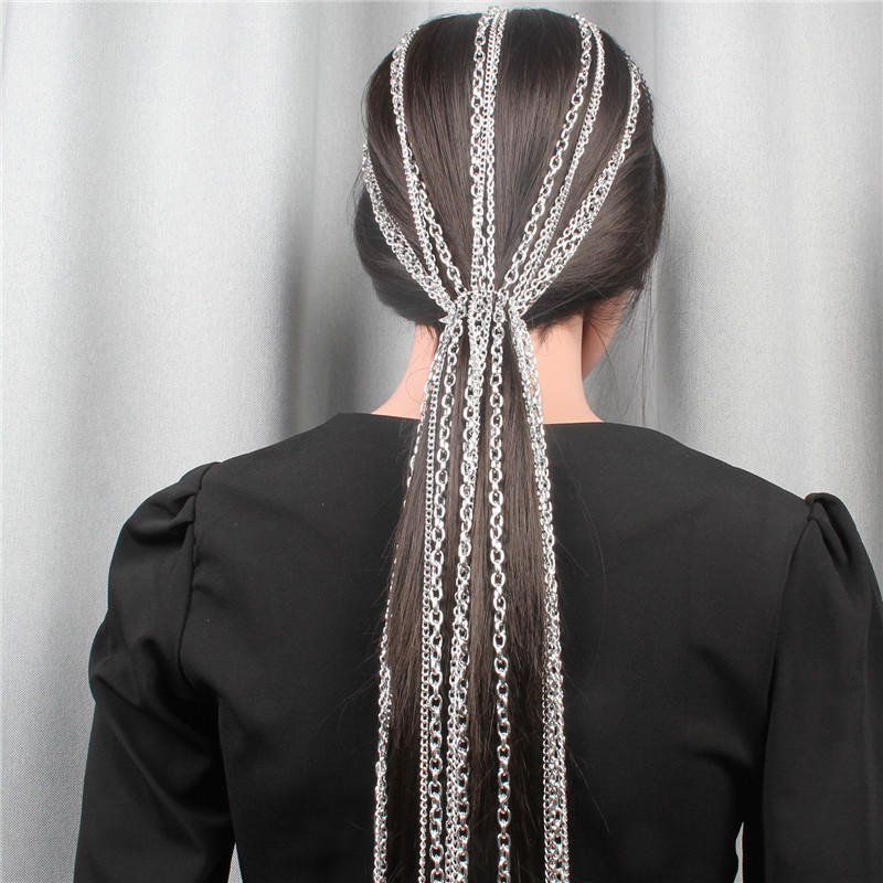 Fashion Long Tassel Hairbands Headband Chic Luxury Hair Hoop Jewelry for Women Bridal Silver Head Chain Tiara Headdress
Fashion Long Tassel Hairbands Headband Chic Luxury Hair Hoop Jewelry for Women Bridal Silver Head Chain Tiara Headdress