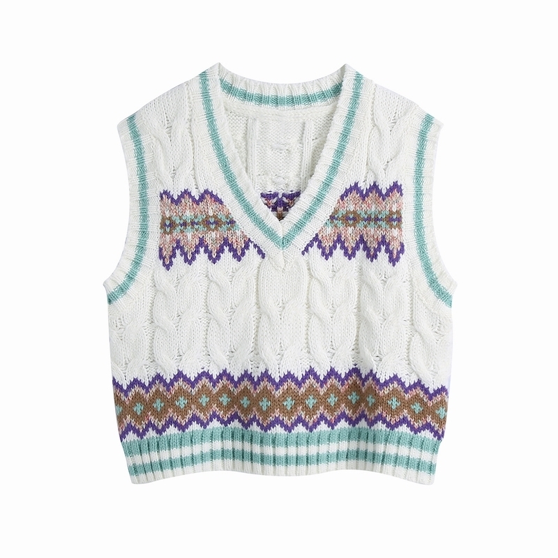 Women Sweater Vest Spring Fashion V-Neck Sleeveless Waistcoat Modern Lady Loose Pullover Top 210602, As photo
Women Sweater Vest Spring Fashion V-Neck Sleeveless Waistcoat Modern Lady Loose Pullover Top 210602, As photo