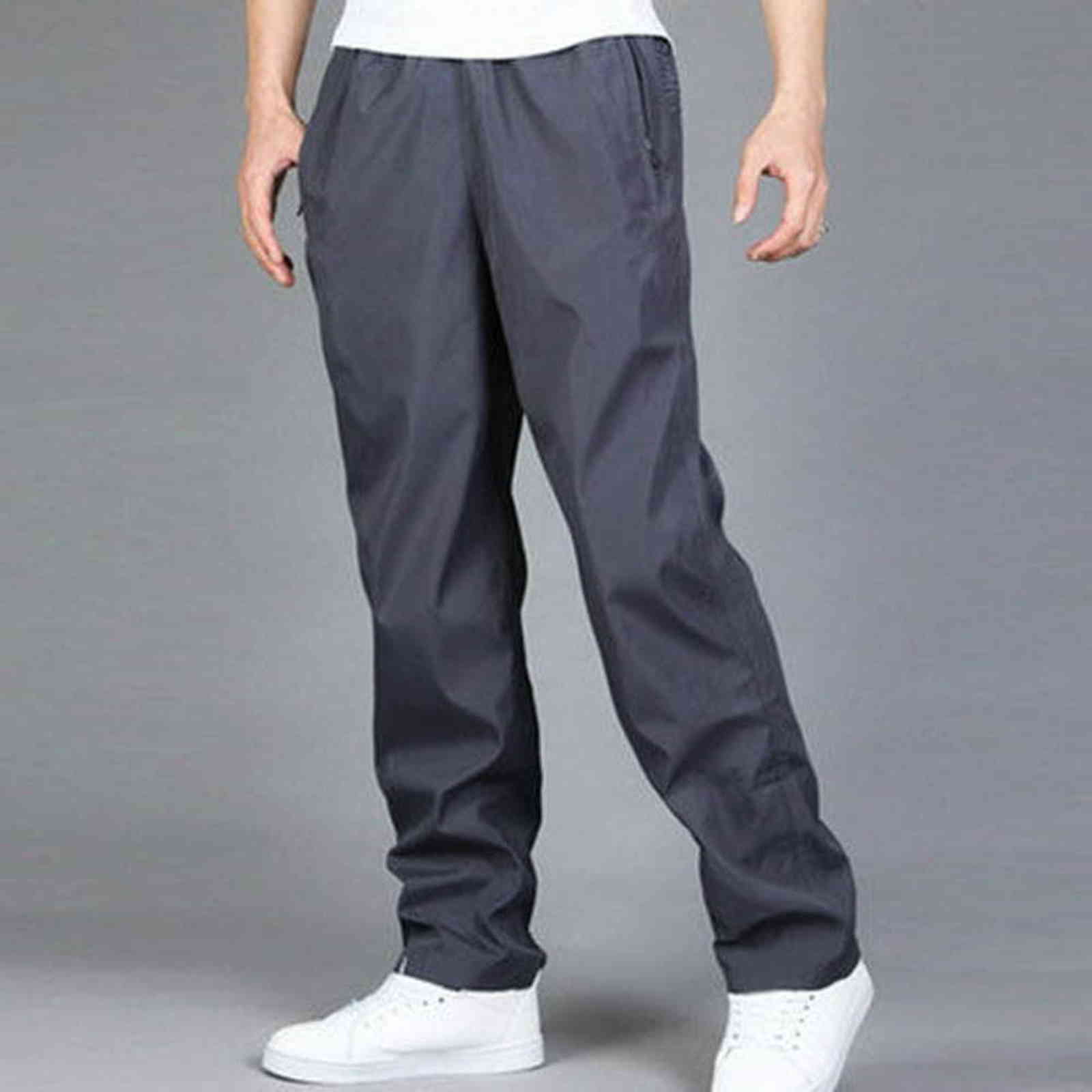 FALIZA Mens Casual Pants Breathable Quick Dry Loose Wide Leg Trousers Spring Autumn Male Pantalon Hombre Plus Size 6XL PA61 211119