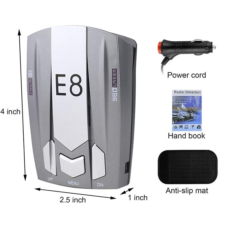 E8 LED Radar Car Electronics Detector Speed Alarm Systems & Security Radar-Detectors