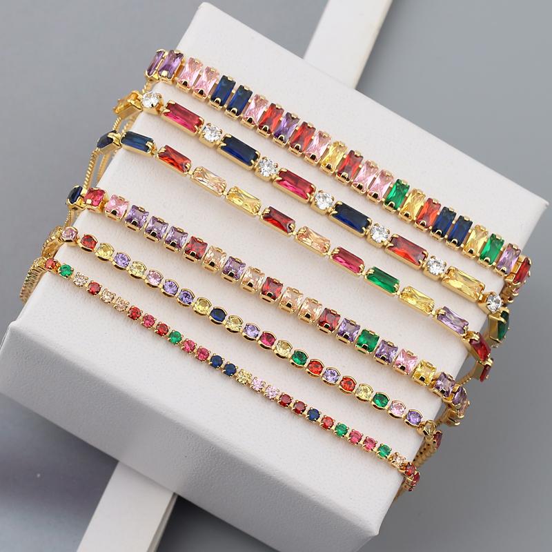 Charm Bracelets Women's Tennis CZ Zircon Rainbow Bracelet For Women Luxury Multicolor Crystal Couple Jewelry Gifts Pulseras Femme
Charm Bracelets Women's Tennis CZ Zircon Rainbow Bracelet For Women Luxury Multicolor Crystal Couple Jewelry Gifts Pulseras Femme
