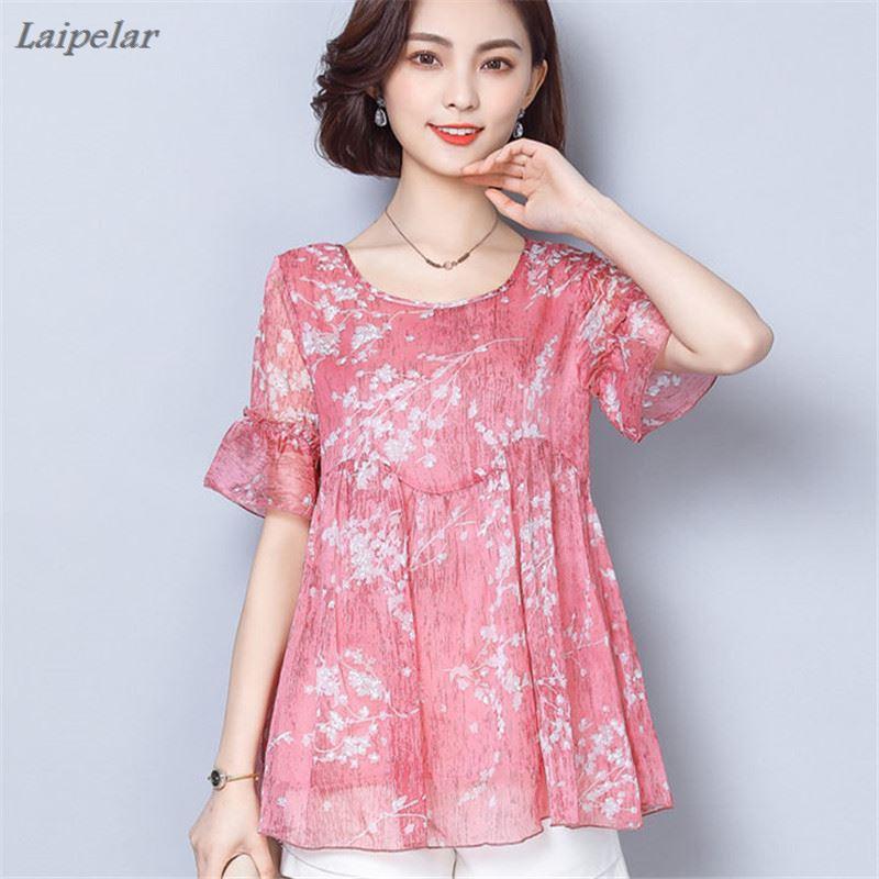 Women's Blouses & Shirts Plus Size Floral Vintage Chiffon Blouse Women Tops Summer Casual Loose Short Sleeve Blusas Top, Blue
Women's Blouses & Shirts Plus Size Floral Vintage Chiffon Blouse Women Tops Summer Casual Loose Short Sleeve Blusas Top, Blue