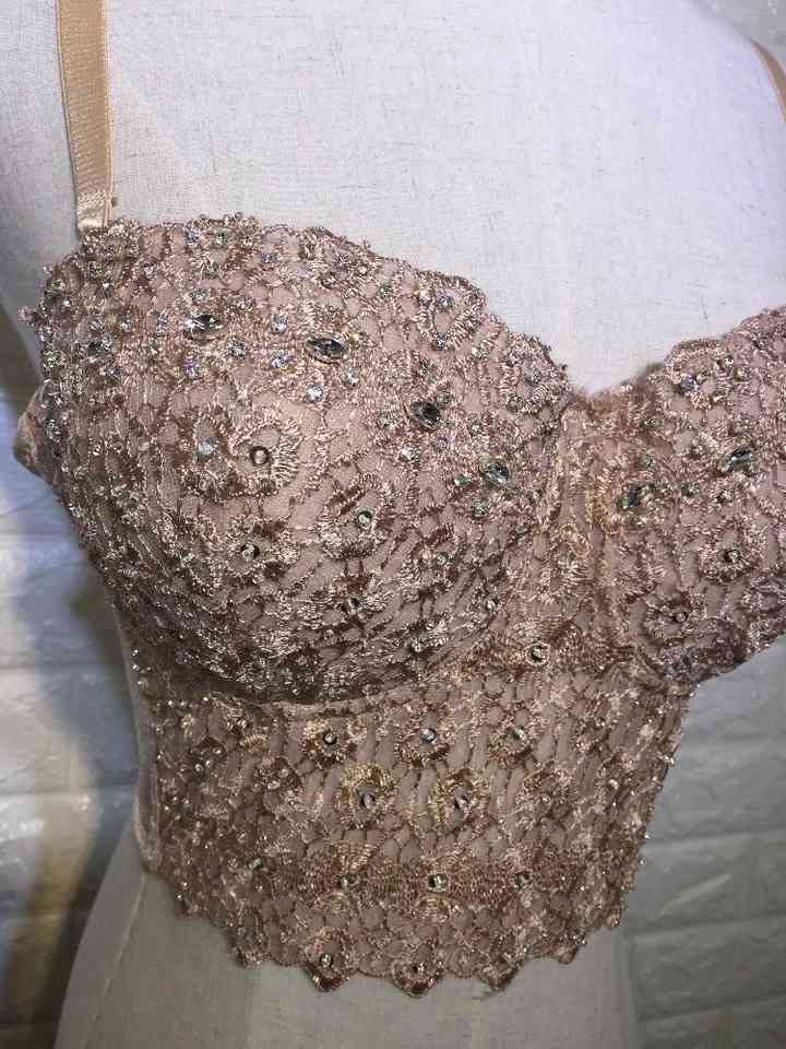 Mesh Lace Bead Bustier Pearls Diamond Push Up Night Club Bralette Women's Bra Cropped Top Vest Camis slim fashion 210421