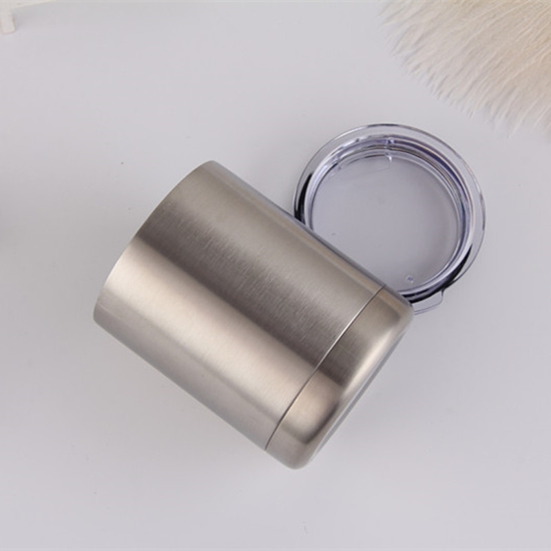 Straight new 10oz thermos 304 stainless steel vacuum automobile cup, Natural color + flat cover
Straight new 10oz thermos 304 stainless steel vacuum automobile cup, Natural color + flat cover