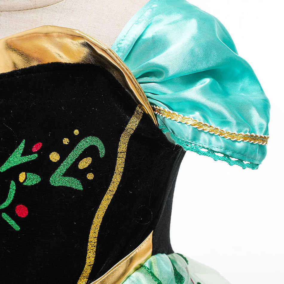 Children Halloween Costumes Baby Girl Anna Dress Frozen Kids Anna Snow Queen Cosplay Costume Girl Princess Dress 3-10 Years G1026