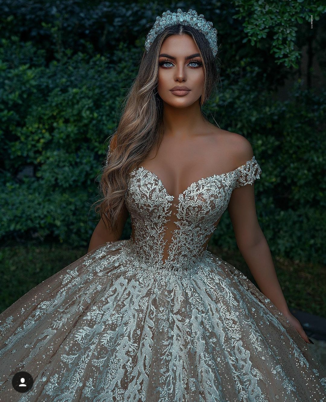 2021 Giltter Champagne Wedding Dresses with Ivory Lace Appliques Bridal Gowns Off Shoulder Saudi Arabic Plus Size vestido de novia