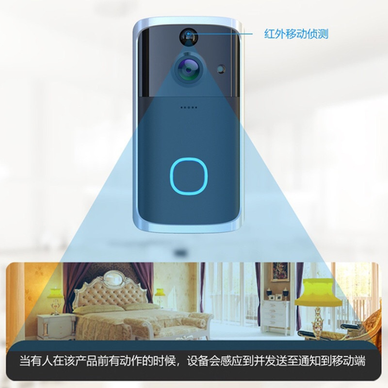 H7 WIFI Doorbell Smart Home Wireless Phone Door Bell Camera Security Video Intercom 720P HD IR Night Vision For Apartments