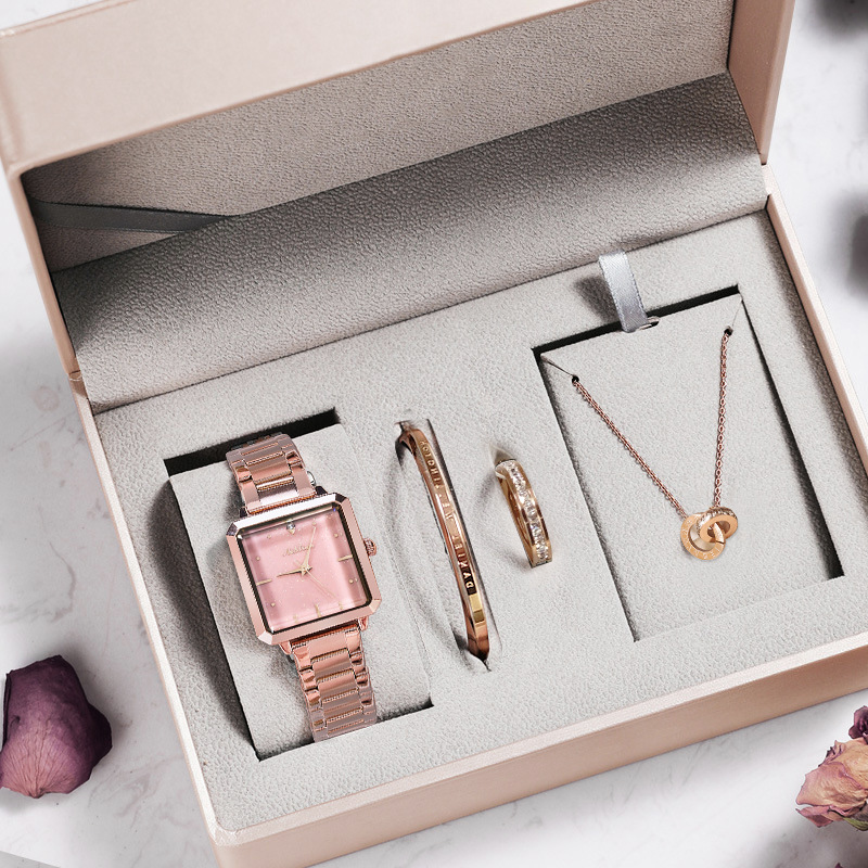 Gift box containing watch women's trend waterproof high grade star sky gift