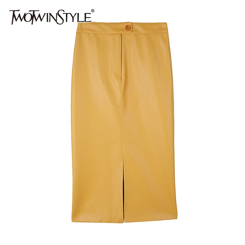 Bodycon Solid Skirt For Women High Waist Minimalist PU Leather Split Casual Skirts Female Spring Fashion 210521, Blue
Bodycon Solid Skirt For Women High Waist Minimalist PU Leather Split Casual Skirts Female Spring Fashion 210521, Blue