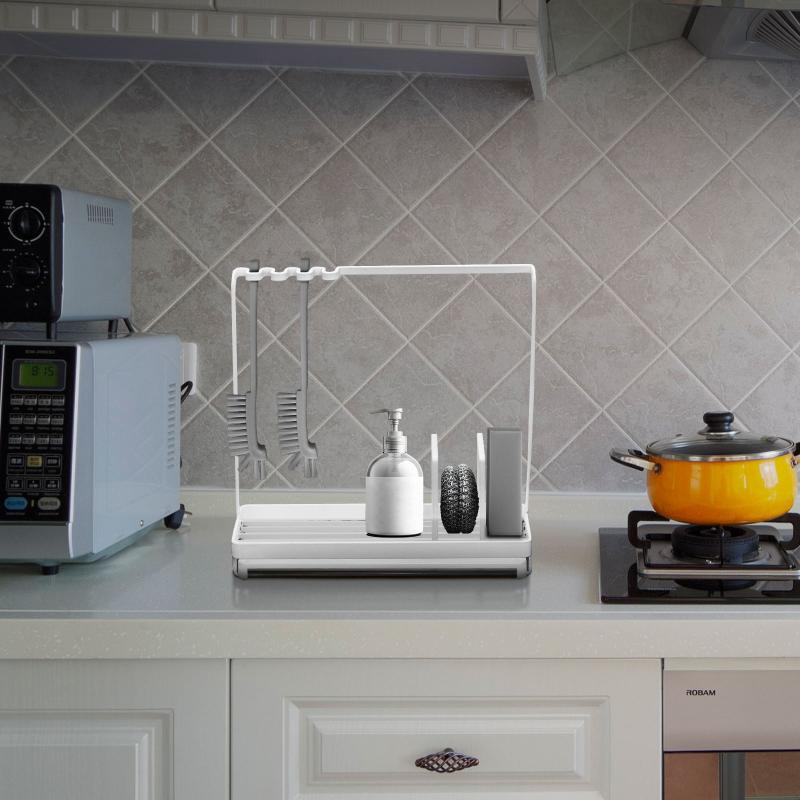 Hooks & Rails Multipurpose Draining Rack Countertop Bracket Kitchen Storage Shelf With Detachable Pan Narrow Shape
Hooks & Rails Multipurpose Draining Rack Countertop Bracket Kitchen Storage Shelf With Detachable Pan Narrow Shape