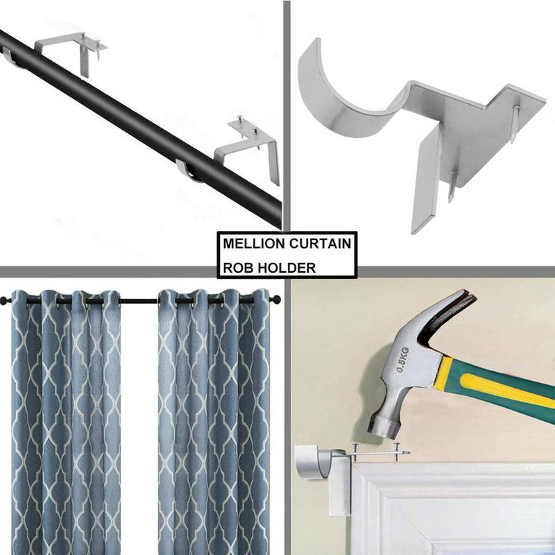 1 Pair Curtain Rod Bracket Curtain Rod Holders Black Silver Taps Into Window Frame Curtain Rod Brackets Household Accessories
1 Pair Curtain Rod Bracket Curtain Rod Holders Black Silver Taps Into Window Frame Curtain Rod Brackets Household Accessories