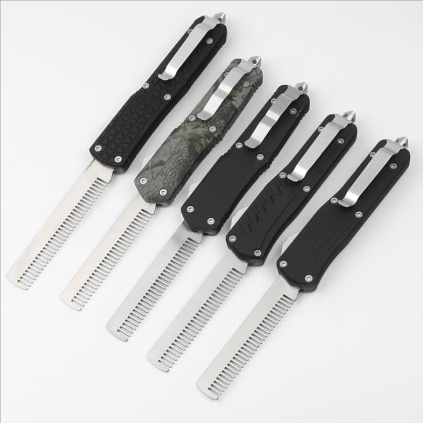5 Styles AUTO Tactical Comb knives Stainless Steet Combs Zn-al Alloy Handle With Nylon Bag Xmas Gift
5 Styles AUTO Tactical Comb knives Stainless Steet Combs Zn-al Alloy Handle With Nylon Bag Xmas Gift