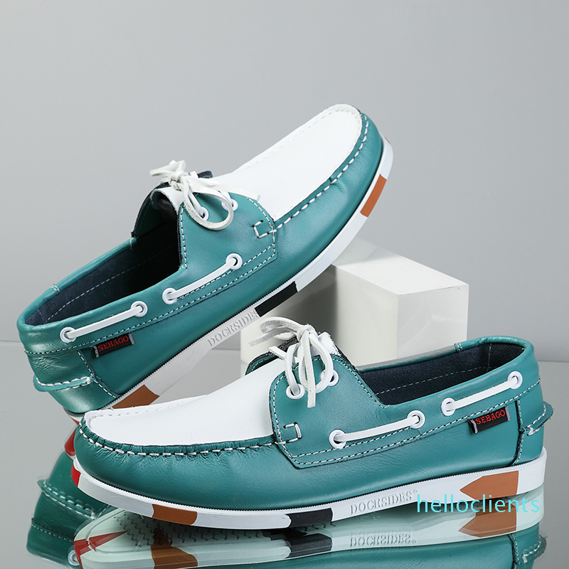 Mens Casual Genuine Suede Leather Classic Boat Shoes Loafers Shoes Unisex Handmade shoes High Quality, Black and white
Mens Casual Genuine Suede Leather Classic Boat Shoes Loafers Shoes Unisex Handmade shoes High Quality, Black and white