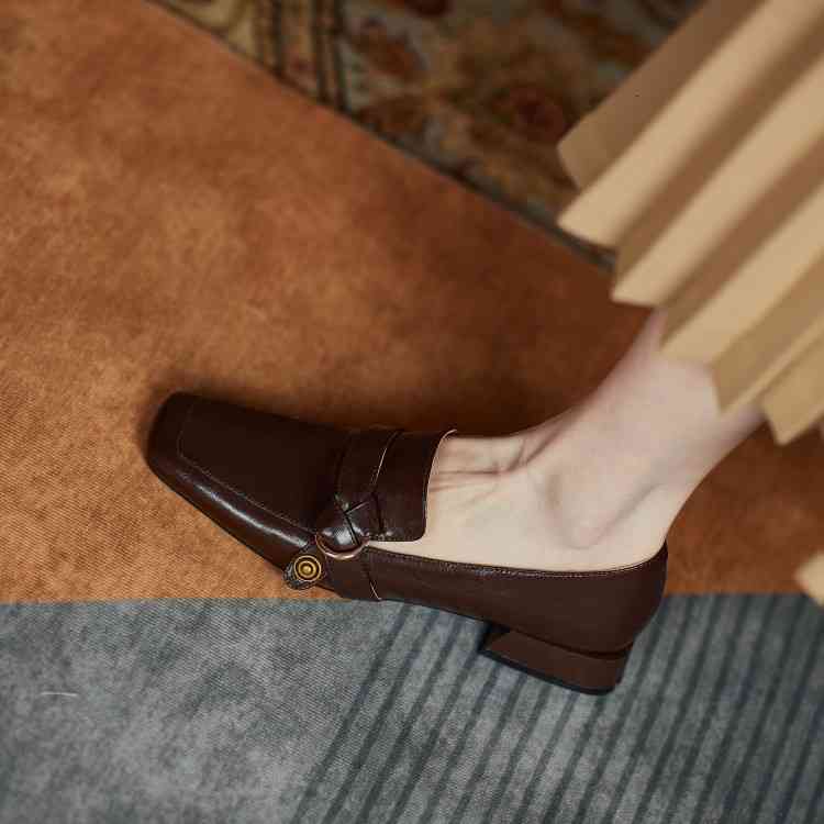 Sandals British style small leather shoes women's fashion square head thick heel low , one foot on Lefu 02HZ, Apricot
Sandals British style small leather shoes women's fashion square head thick heel low , one foot on Lefu 02HZ, Apricot