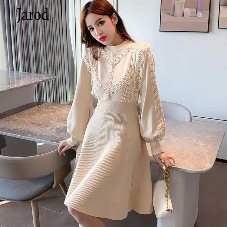 Autumn Winter Elegant Lace patchwork Sweater Dress Vintage Women lantern Long Sleeve A Line thick Knit chic mini female 210526, Photo color
Autumn Winter Elegant Lace patchwork Sweater Dress Vintage Women lantern Long Sleeve A Line thick Knit chic mini female 210526, Photo color