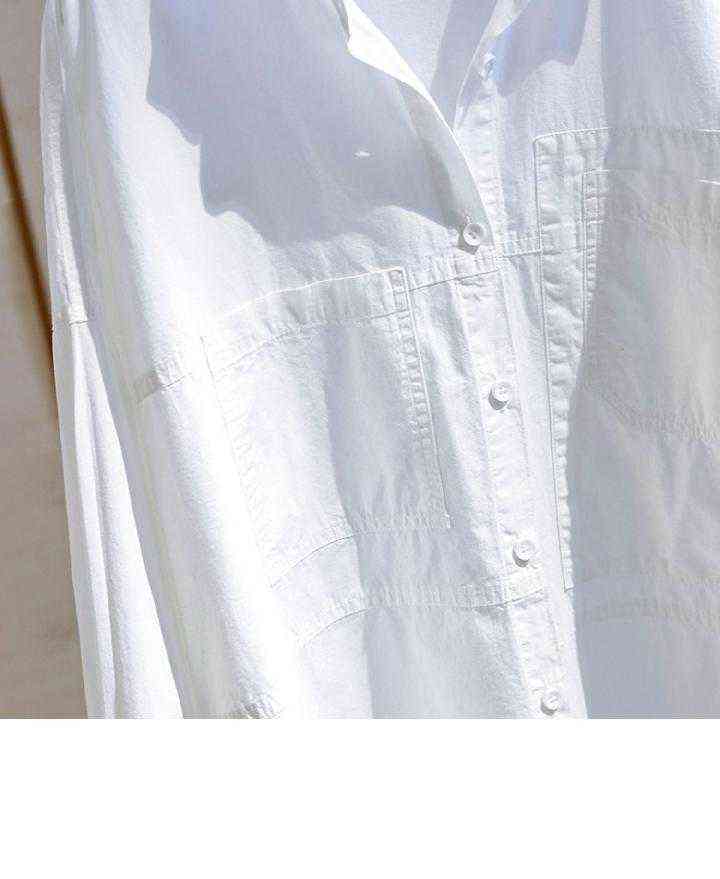 Solid Cotton White Shirt Women Long-sleeve Blouse Oversized Women Spring Autumn Tops Office Loose Casual Lapel Shirt Top Blusas Y211125