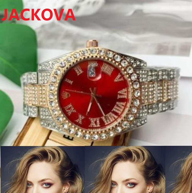 Big Diamonds Ring Iced Out Wristwatch 40mm Hip Hop Stainless Steel Mens Womens Calendar Quartz Movement Famous classic designer time Clock Gifts, Slivery;brown
Big Diamonds Ring Iced Out Wristwatch 40mm Hip Hop Stainless Steel Mens Womens Calendar Quartz Movement Famous classic designer time Clock Gifts, Slivery;brown
